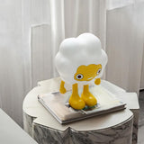Maxbell Adorable Cartoon Personifies Statue Ornament for Restaurant Entrance Yellow