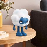 Maxbell Adorable Cartoon Personifies Statue Ornament for Restaurant Entrance Blue