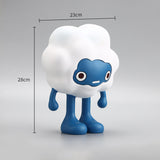 Maxbell Adorable Cartoon Personifies Statue Ornament for Restaurant Entrance Blue