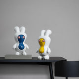 Maxbell Cartoon Peanut Decoration Cute Resin Ornament Bookcase Desktop Arrangement Yellow