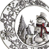 Maxbell Christmas Tree Ornament Handcrafted for Door Window Party Supplies Snowman