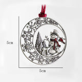 Maxbell Christmas Tree Ornament Handcrafted for Door Window Party Supplies Snowman