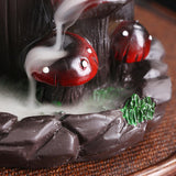 Maxbell Backflow Incense Burner Waterfall Craft Ornaments for Yoga Office Decoration