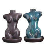 Maxbell Creative Backflow Incense Burner Home Decor Figurine Craftwork  Blue