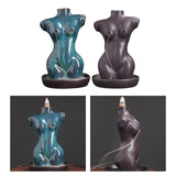 Maxbell Creative Backflow Incense Burner Home Decor Figurine Craftwork  Blue