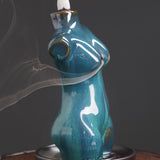 Maxbell Creative Backflow Incense Burner Home Decor Figurine Craftwork  Blue