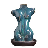 Maxbell Creative Backflow Incense Burner Home Decor Figurine Craftwork  Blue
