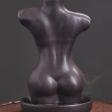 Maxbell Creative Backflow Incense Burner Home Decor Figurine Craftwork  Black