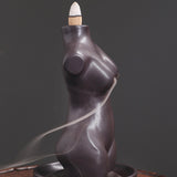 Maxbell Creative Backflow Incense Burner Home Decor Figurine Craftwork  Black