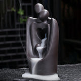 Maxbell Backflow Incense Burner Waterfall Zen Incense Holder for Yoga