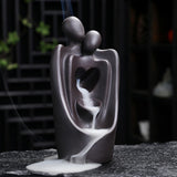 Maxbell Backflow Incense Burner Waterfall Zen Incense Holder for Yoga