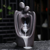 Maxbell Backflow Incense Burner Waterfall Zen Incense Holder for Yoga