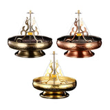 Maxbell Portable Coil Holder Stand Ornaments Desktop Household Patio Bedroom Brown