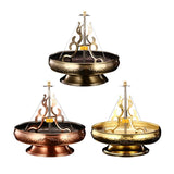 Maxbell Portable Coil Holder Stand Ornaments Desktop Household Patio Bedroom Brown