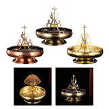 Maxbell Portable Coil Holder Stand Ornaments Desktop Household Patio Bedroom Brown