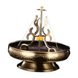 Maxbell Portable Coil Holder Stand Ornaments Desktop Household Patio Bedroom Brown