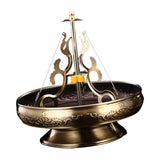 Maxbell Portable Coil Holder Stand Ornaments Desktop Household Patio Bedroom Brown