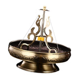 Maxbell Portable Coil Holder Stand Ornaments Desktop Household Patio Bedroom Brown