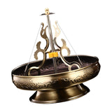 Maxbell Portable Coil Holder Stand Ornaments Desktop Household Patio Bedroom Brown