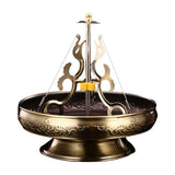 Maxbell Portable Coil Holder Stand Ornaments Desktop Household Patio Bedroom Brown