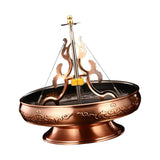 Maxbell Portable Coil Holder Stand Ornaments Desktop Household Patio Bedroom Red