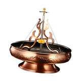Maxbell Portable Coil Holder Stand Ornaments Desktop Household Patio Bedroom Red