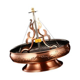 Maxbell Portable Coil Holder Stand Ornaments Desktop Household Patio Bedroom Red