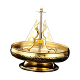 Maxbell Portable Coil Holder Stand Ornaments Desktop Household Patio Bedroom Gold