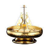 Maxbell Portable Coil Holder Stand Ornaments Desktop Household Patio Bedroom Gold