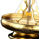 Maxbell Portable Coil Holder Stand Ornaments Desktop Household Patio Bedroom Gold