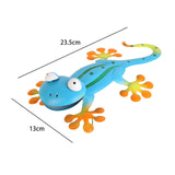 Maxbell Gecko Shaped Sculpture Wall Mounted Decoration for Indoor Outdoor Blue