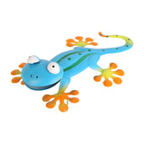 Maxbell Gecko Shaped Sculpture Wall Mounted Decoration for Indoor Outdoor Blue