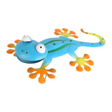 Maxbell Gecko Shaped Sculpture Wall Mounted Decoration for Indoor Outdoor Blue