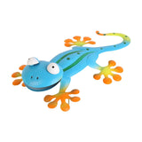 Maxbell Gecko Shaped Sculpture Wall Mounted Decoration for Indoor Outdoor Blue