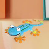 Maxbell Gecko Shaped Sculpture Wall Mounted Decoration for Indoor Outdoor Blue