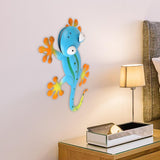 Maxbell Gecko Shaped Sculpture Wall Mounted Decoration for Indoor Outdoor Blue