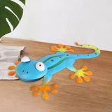 Maxbell Gecko Shaped Sculpture Wall Mounted Decoration for Indoor Outdoor Blue