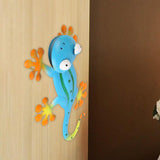 Maxbell Gecko Shaped Sculpture Wall Mounted Decoration for Indoor Outdoor Blue