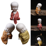 Maxbell Small Buddha Monk Statue Collections Crafts Garden Desktop Car Red