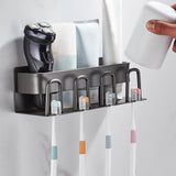 Maxbell Toothbrush Holder Space Aluminum Shelf Wall Mounted for Bathroom Washroom