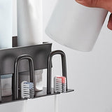 Maxbell Toothbrush Holder Space Aluminum Shelf Wall Mounted for Bathroom Washroom