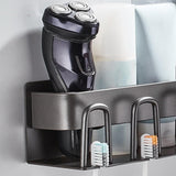 Maxbell Toothbrush Holder Space Aluminum Shelf Wall Mounted for Bathroom Washroom