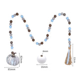 Maxbell Wood Bead Garland with Tassels Wall Hanging for Apartment Countryside Cafe