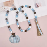 Maxbell Wood Bead Garland with Tassels Wall Hanging for Apartment Countryside Cafe