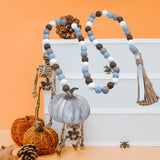 Maxbell Wood Bead Garland with Tassels Wall Hanging for Apartment Countryside Cafe