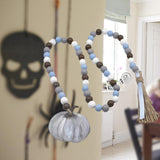 Maxbell Wood Bead Garland with Tassels Wall Hanging for Apartment Countryside Cafe