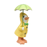 Maxbell Cute Garden Figurine Raincoat Duck Statue for Outdoor Indoor Backyard Yellow
