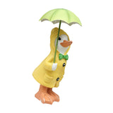 Maxbell Cute Garden Figurine Raincoat Duck Statue for Outdoor Indoor Backyard Yellow