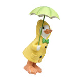 Maxbell Cute Garden Figurine Raincoat Duck Statue for Outdoor Indoor Backyard Yellow