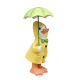 Maxbell Cute Garden Figurine Raincoat Duck Statue for Outdoor Indoor Backyard Yellow